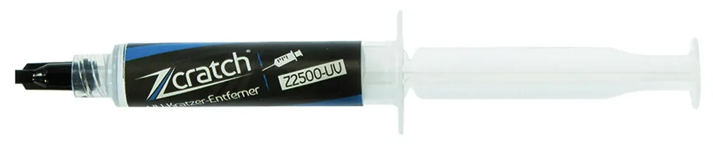 Zcratch UV-Kleber mit schwarzem Etikett – Originalproduktabbildung